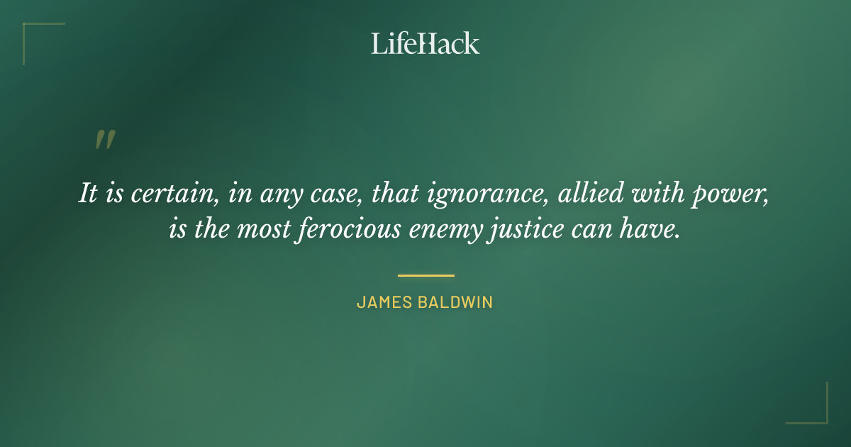 Quote by James Baldwin