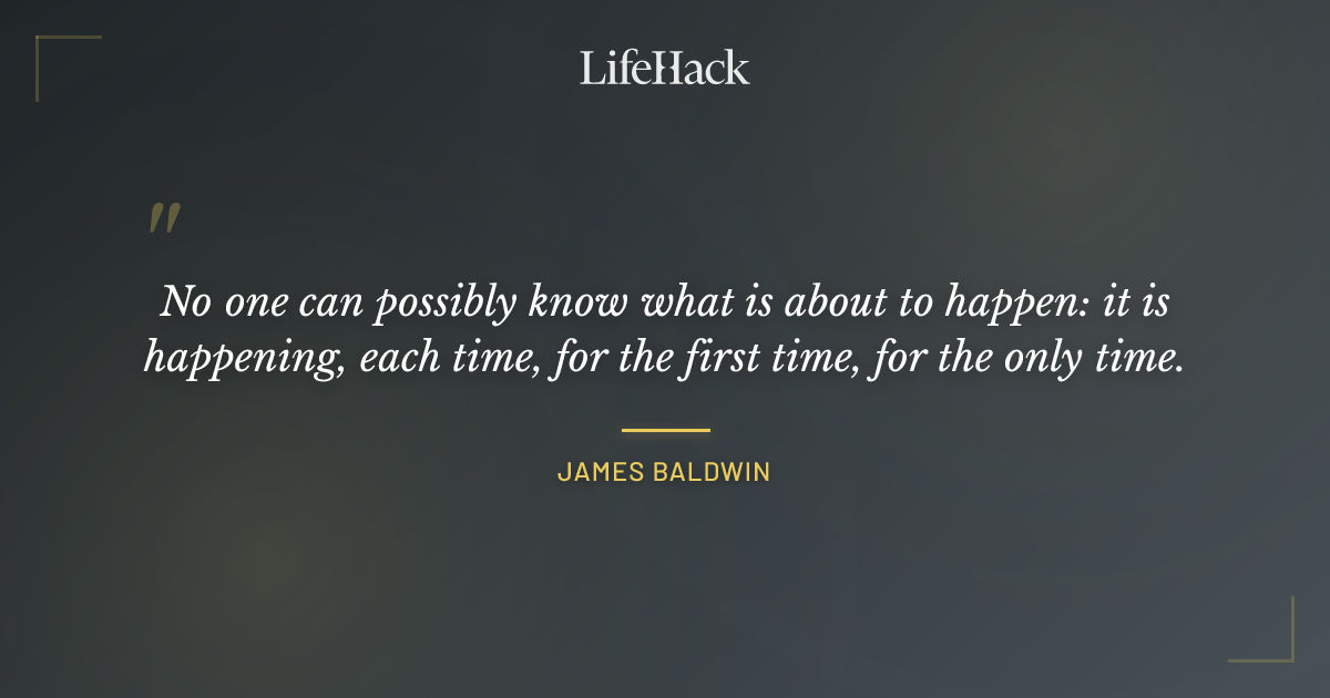 Quote by James Baldwin