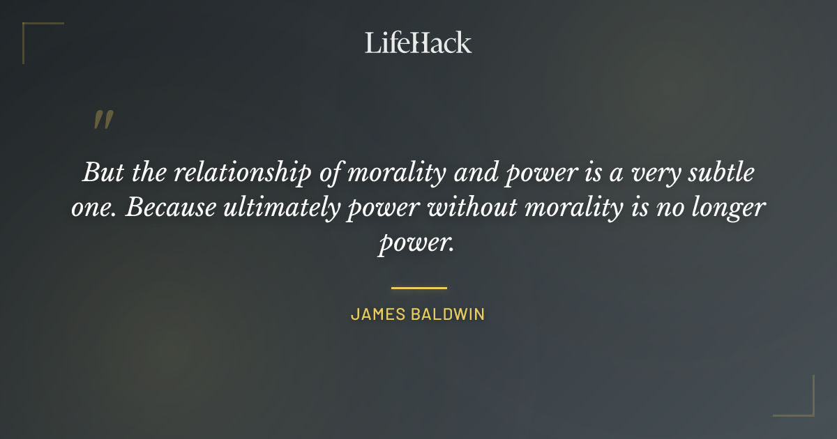 Quote by James Baldwin