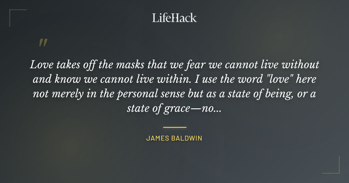 Quote by James Baldwin