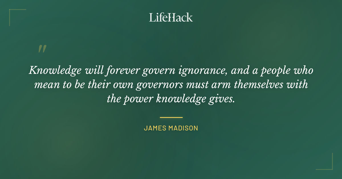 Quote by James Madison