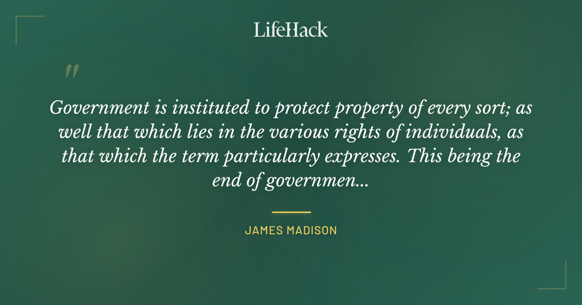 Quote by James Madison