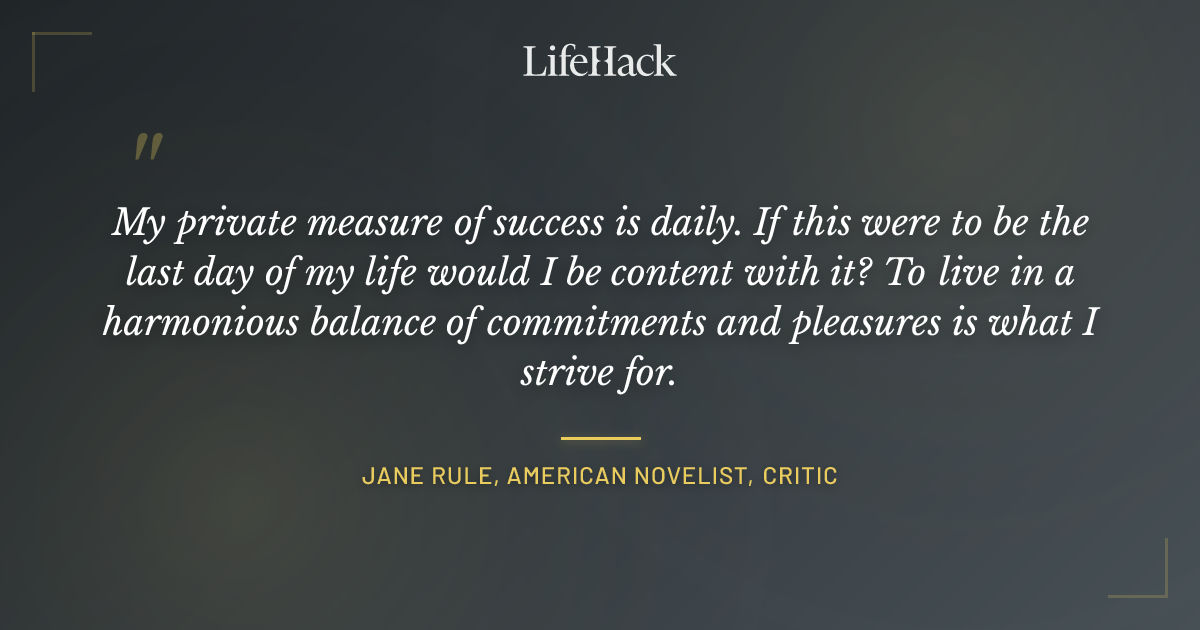 Quote by Jane Rule, American novelist, critic