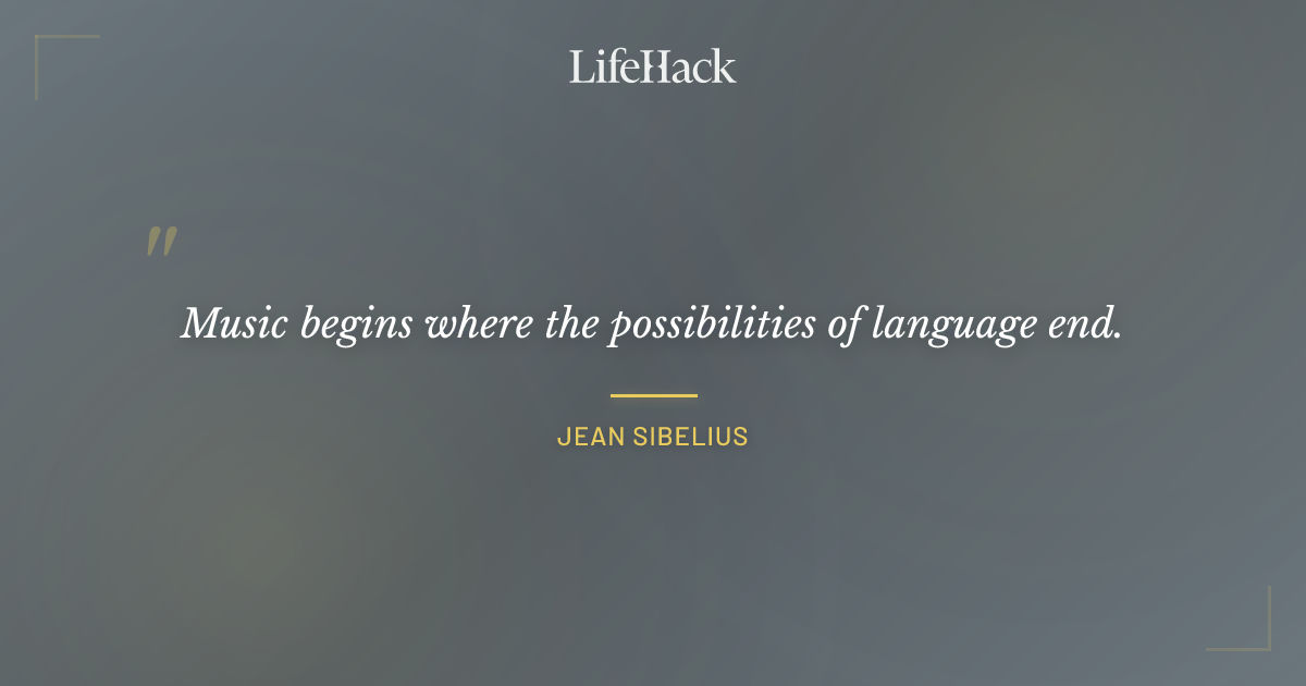 Quote by Jean Sibelius