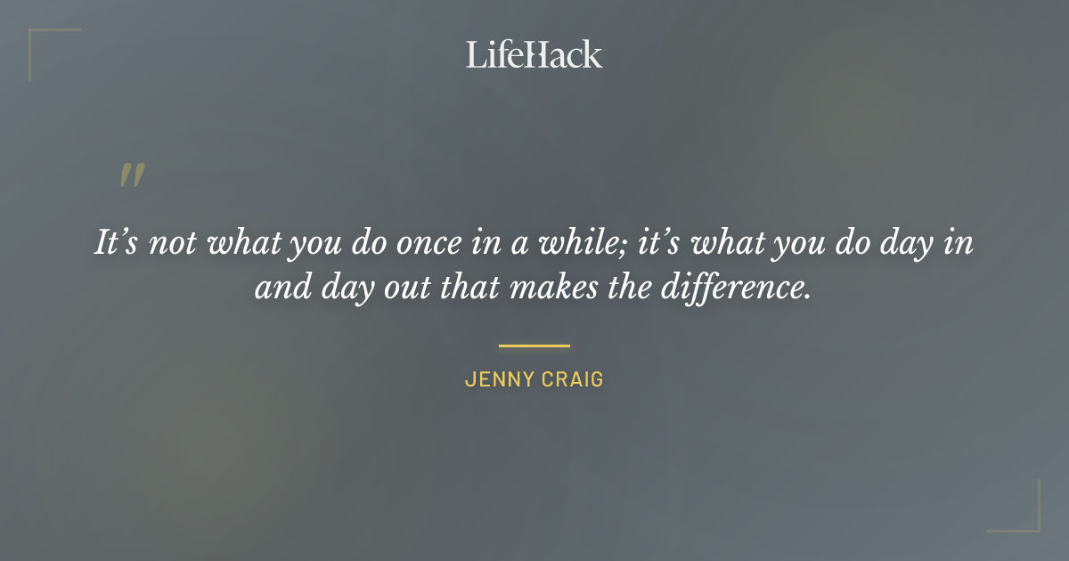 Quote by Jenny Craig