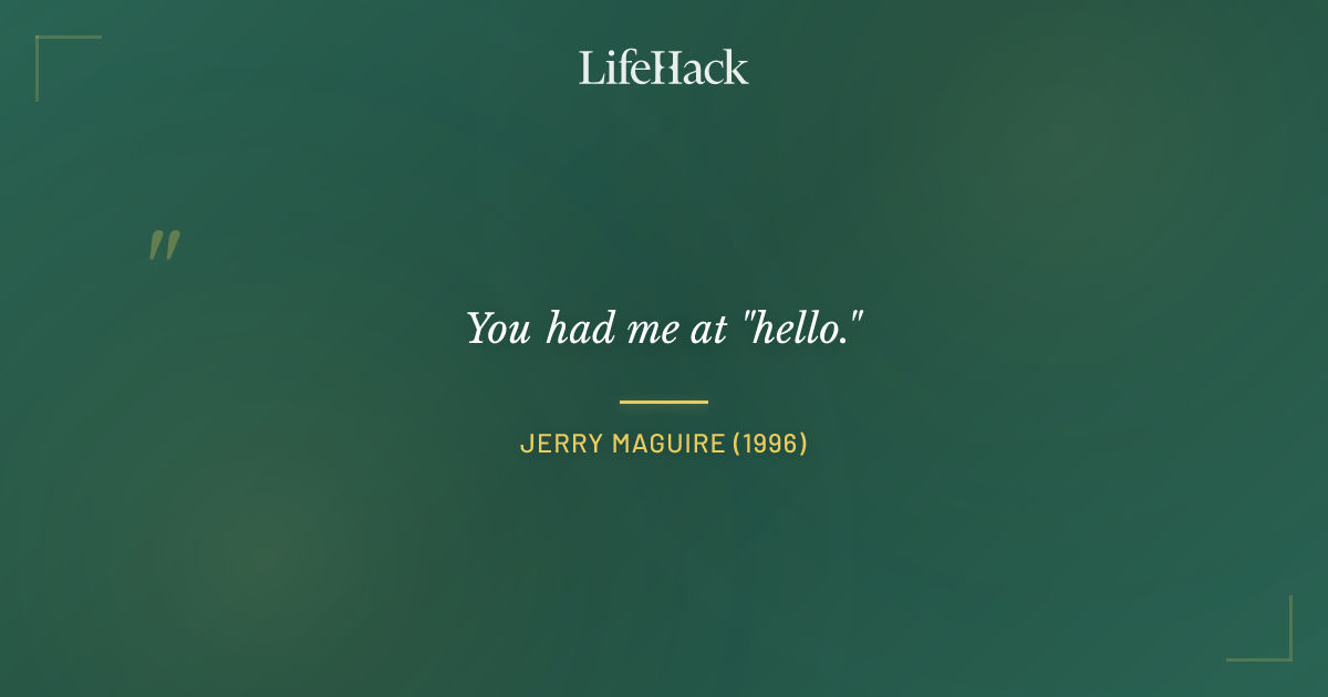 Quote by Jerry Maguire (1996)