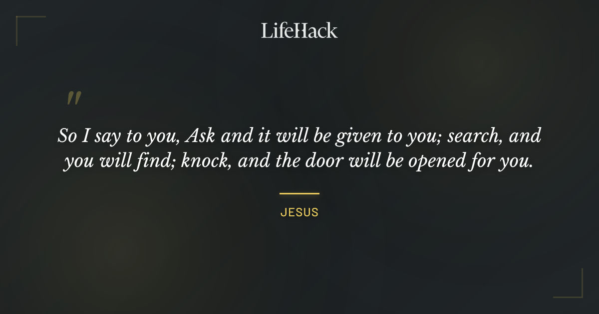 Quote by Jesus