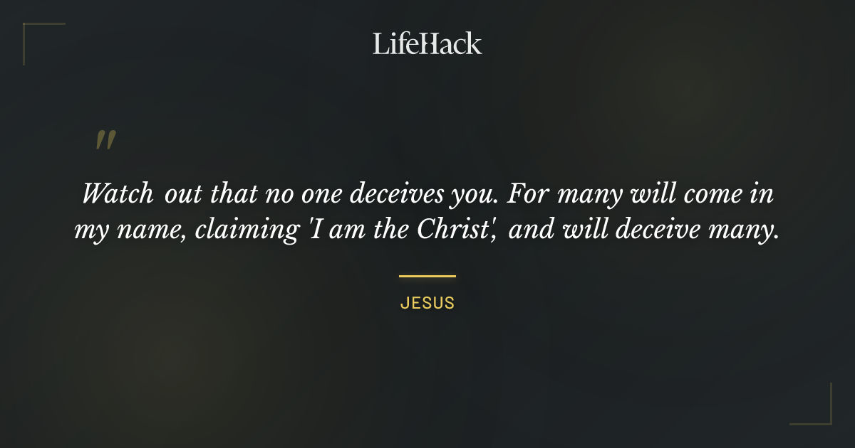 Quote by Jesus