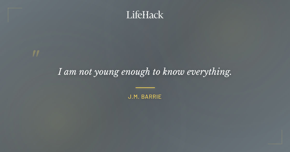 Quote by J.M. Barrie