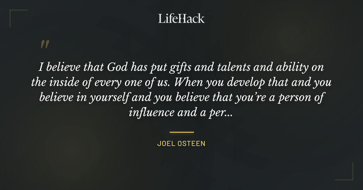 Quote by Joel Osteen