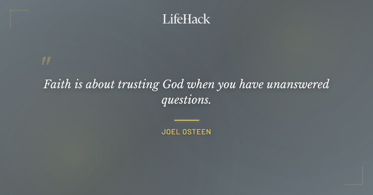 Quote by Joel Osteen