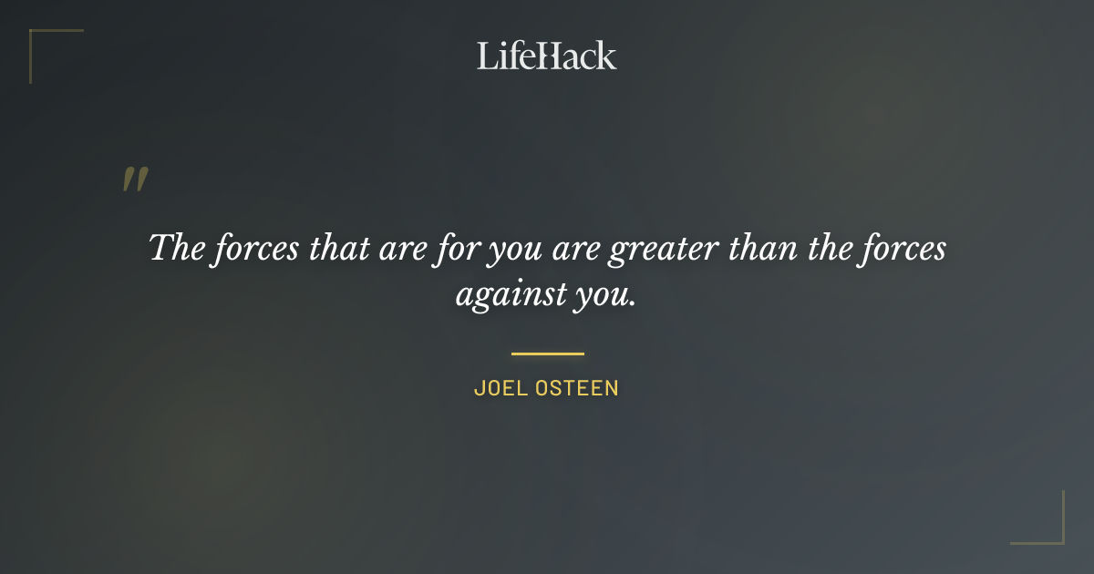 Quote by Joel Osteen