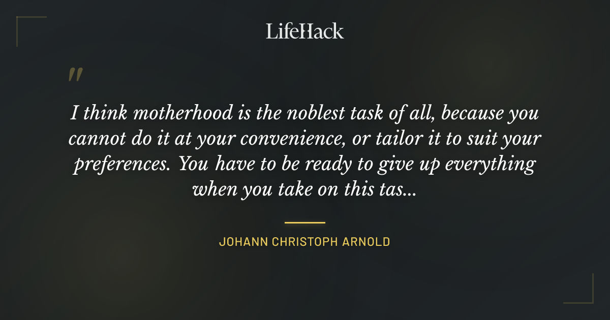 Quote by Johann Christoph Arnold
