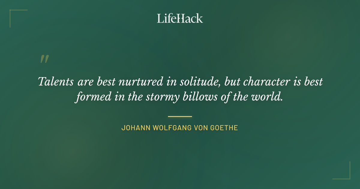Quote by Johann Wolfgang von Goethe
