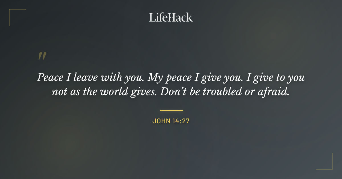 Quote by John 14:27