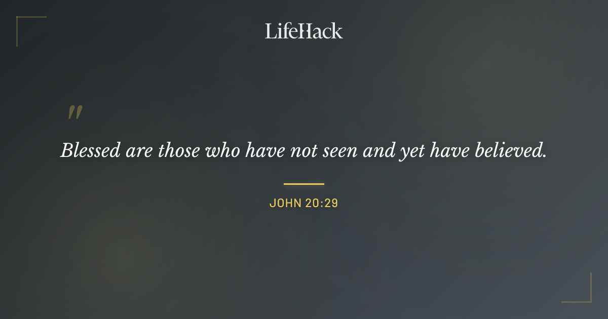 Quote by John 20:29