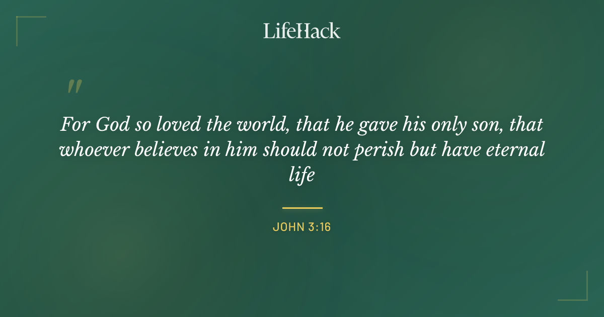 Quote by John 3:16