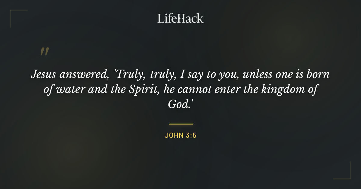 Quote by John 3:5