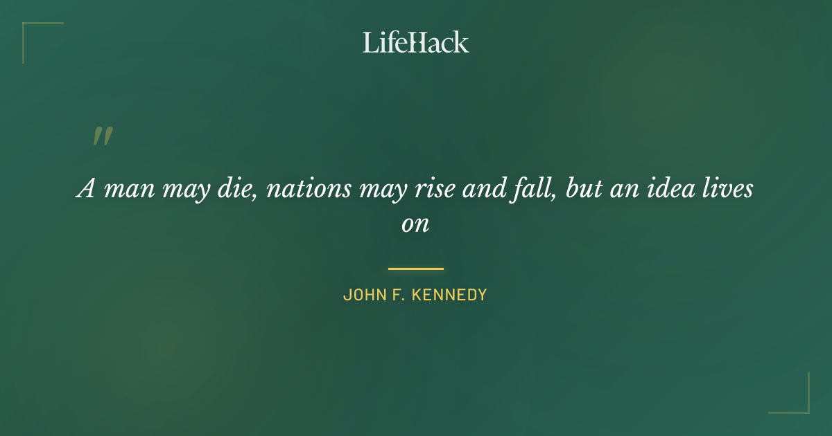 Quote by John F. Kennedy