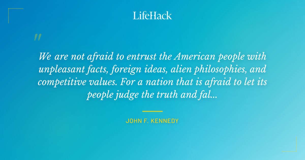 Quote by John F. Kennedy