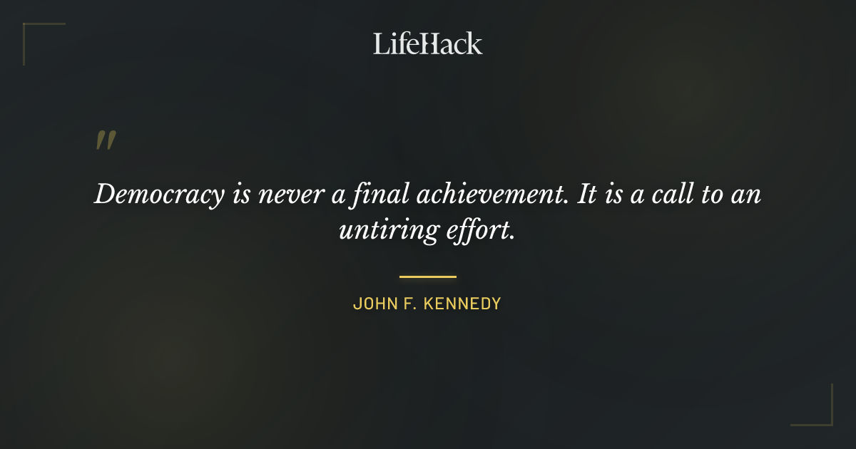 Quote by John F. Kennedy