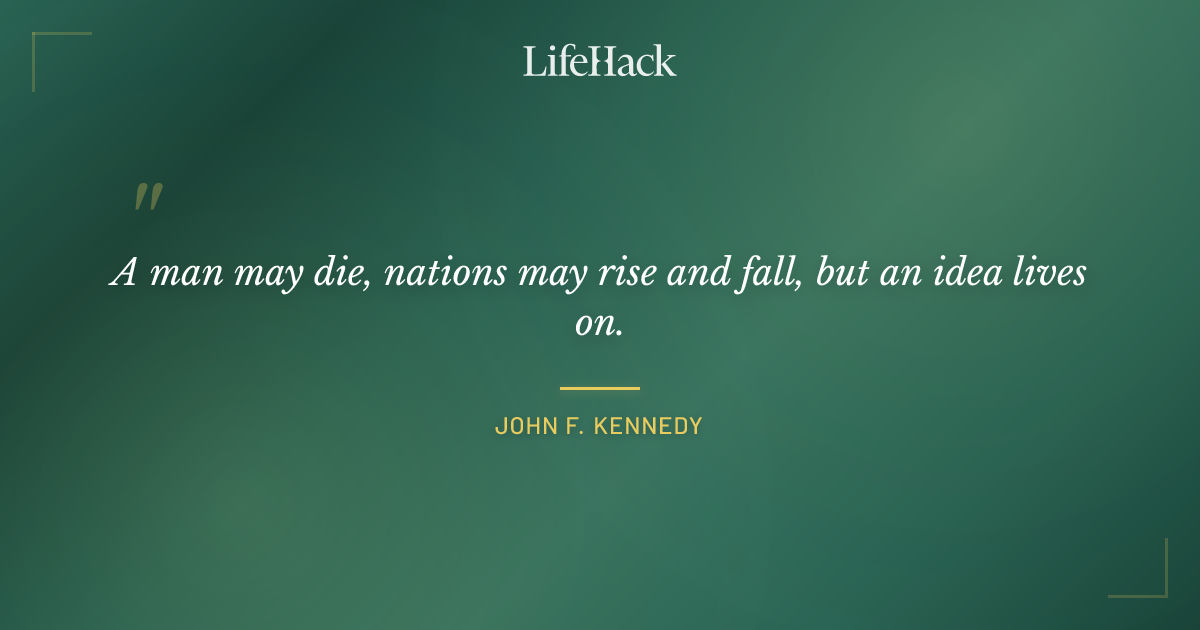 Quote by John F. Kennedy