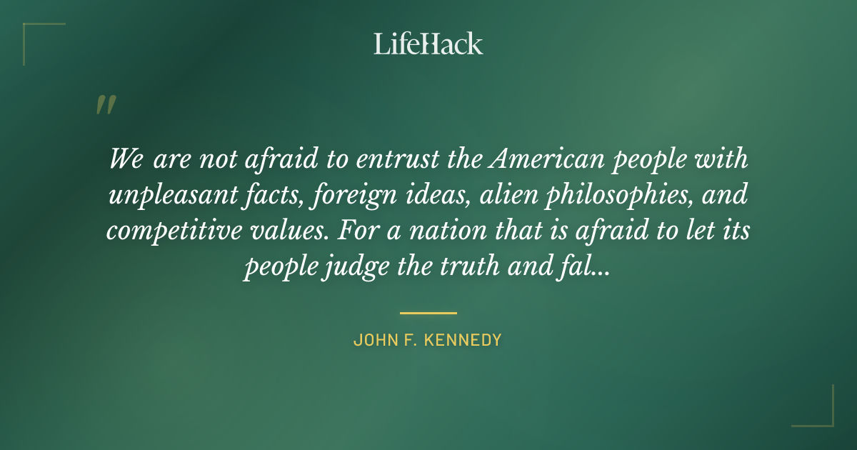 Quote by John F. Kennedy
