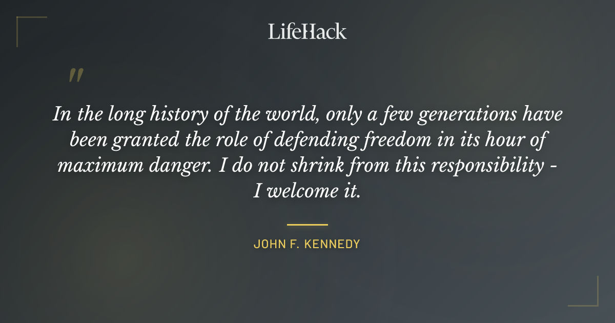 Quote by John F. Kennedy