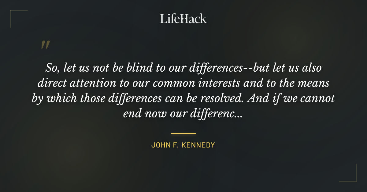 Quote by John F. Kennedy