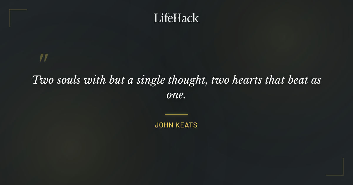 Quote by John Keats
