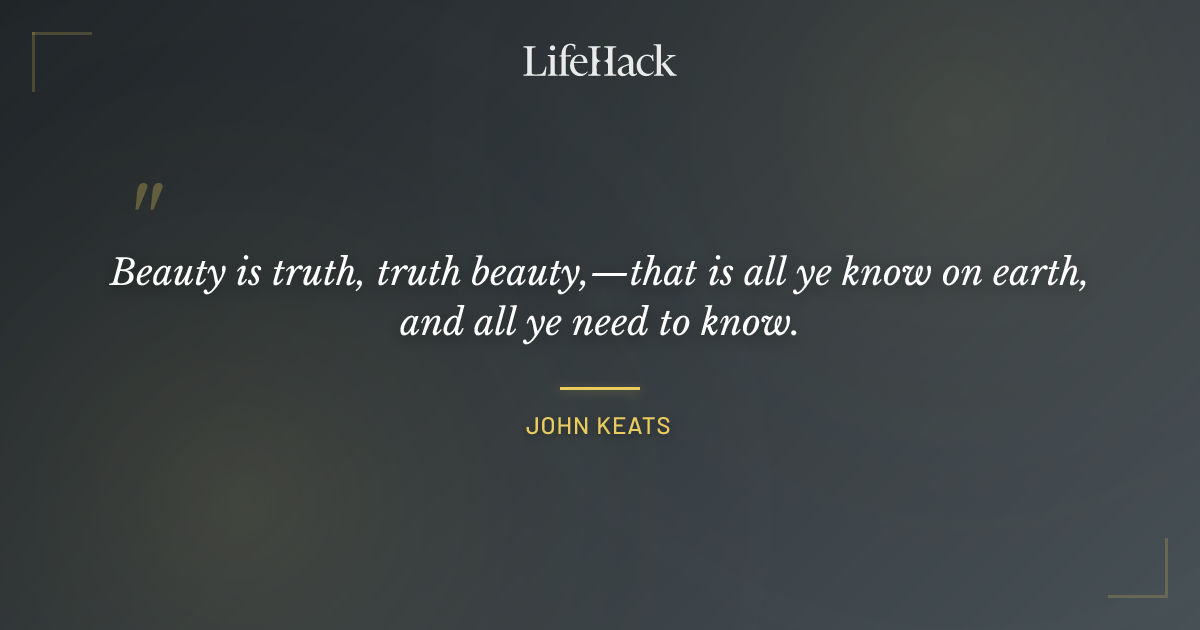 Quote by John Keats