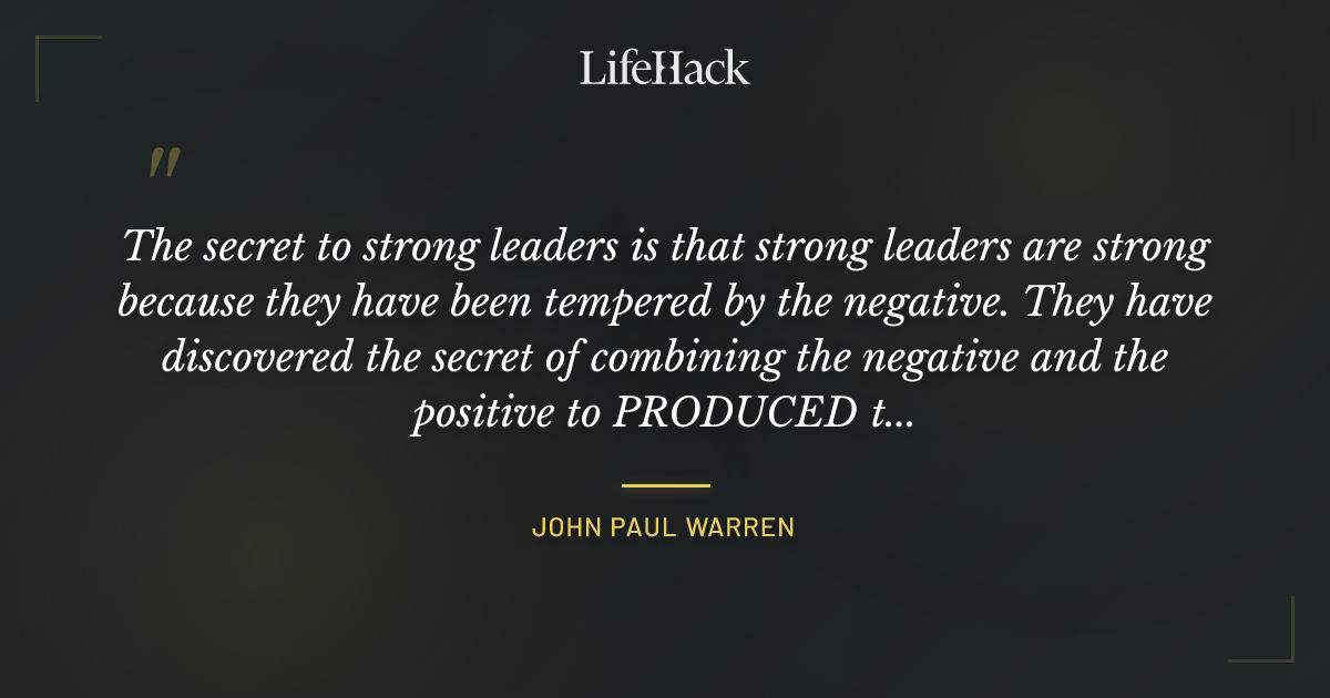 Quote by John Paul Warren