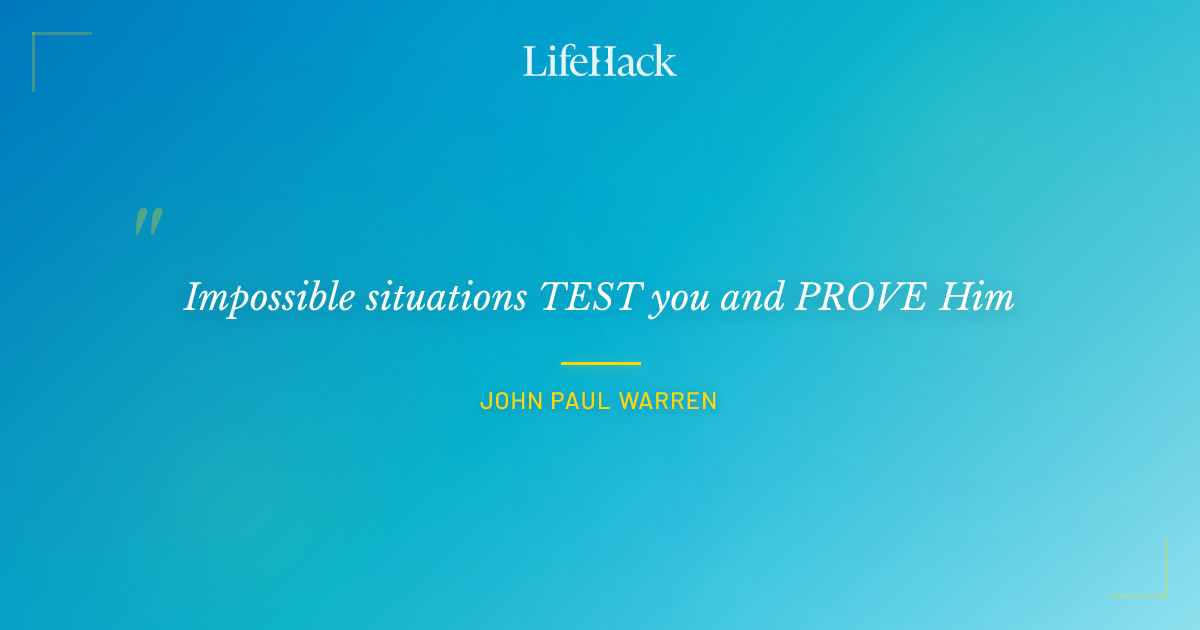 Quote by John Paul Warren