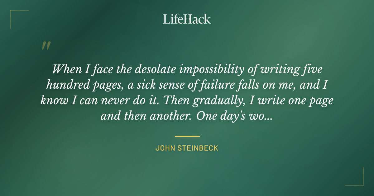 Quote by John Steinbeck