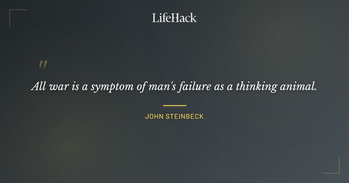Quote by John Steinbeck