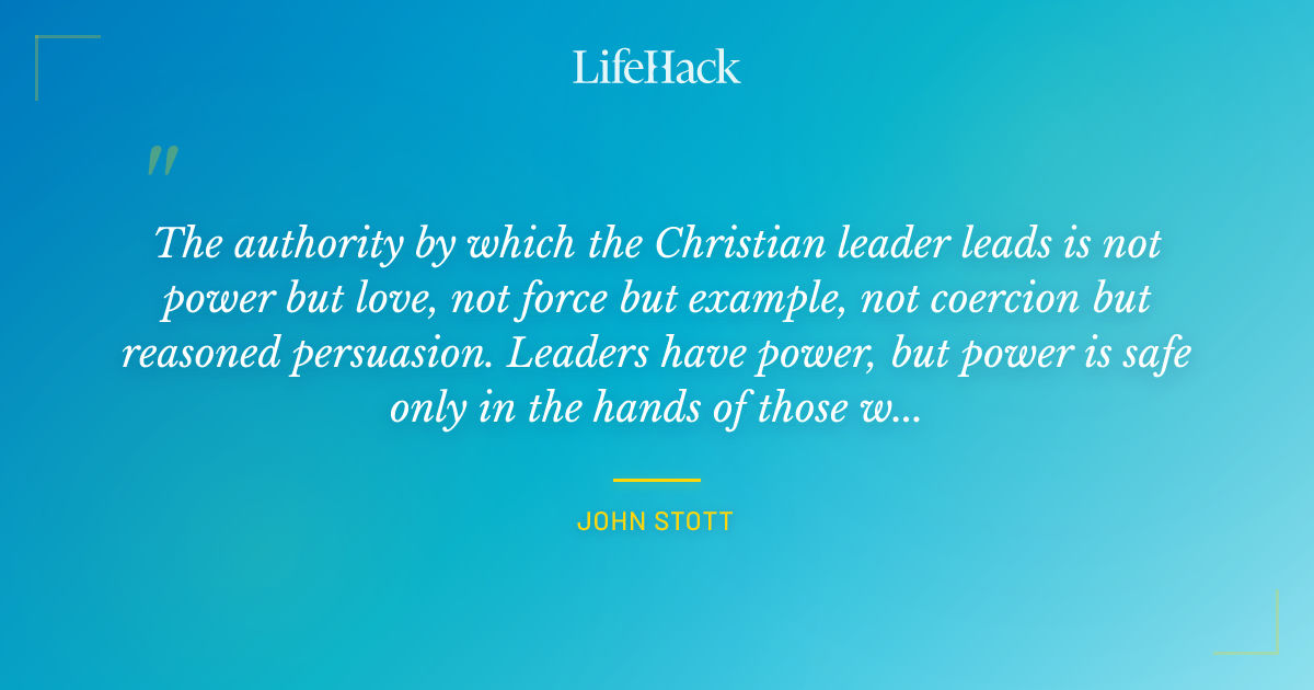 Quote by John Stott