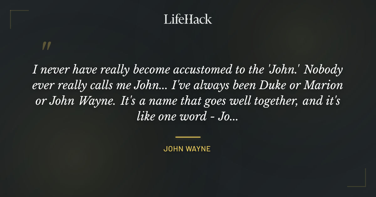 Quote by John Wayne