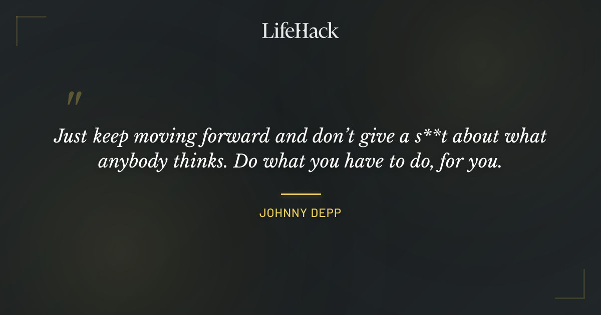 Quote by Johnny Depp