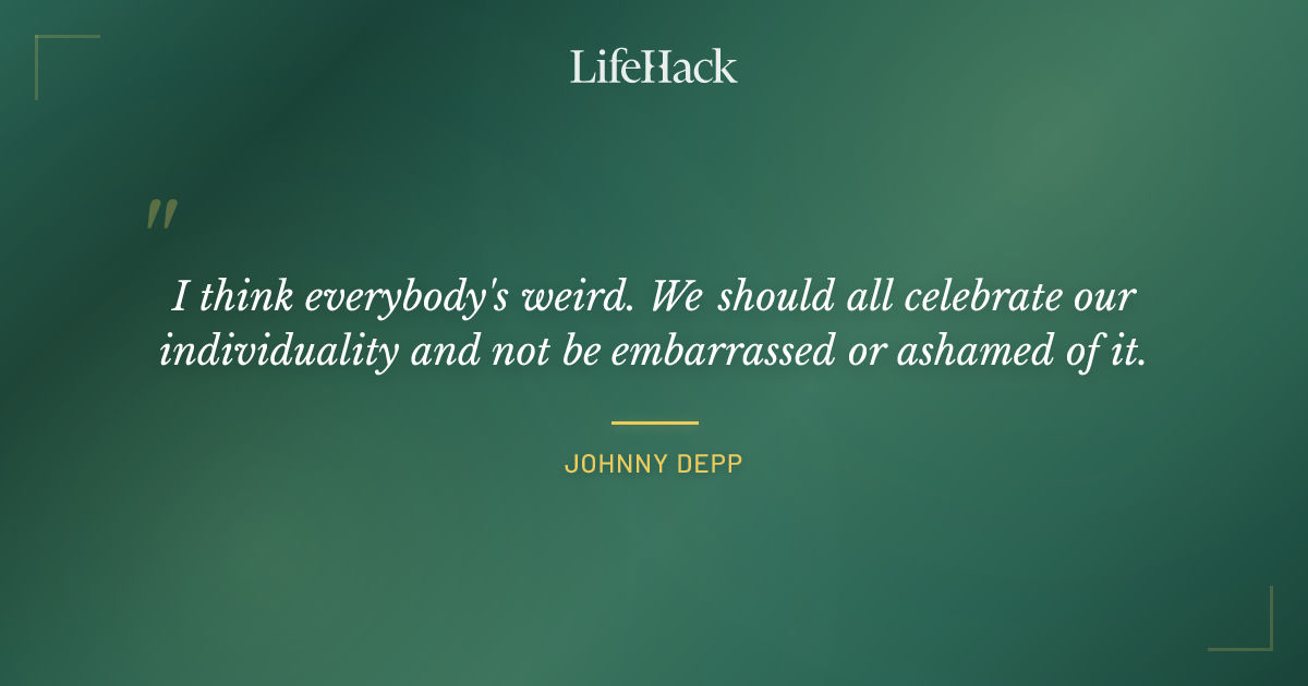 Quote by Johnny Depp