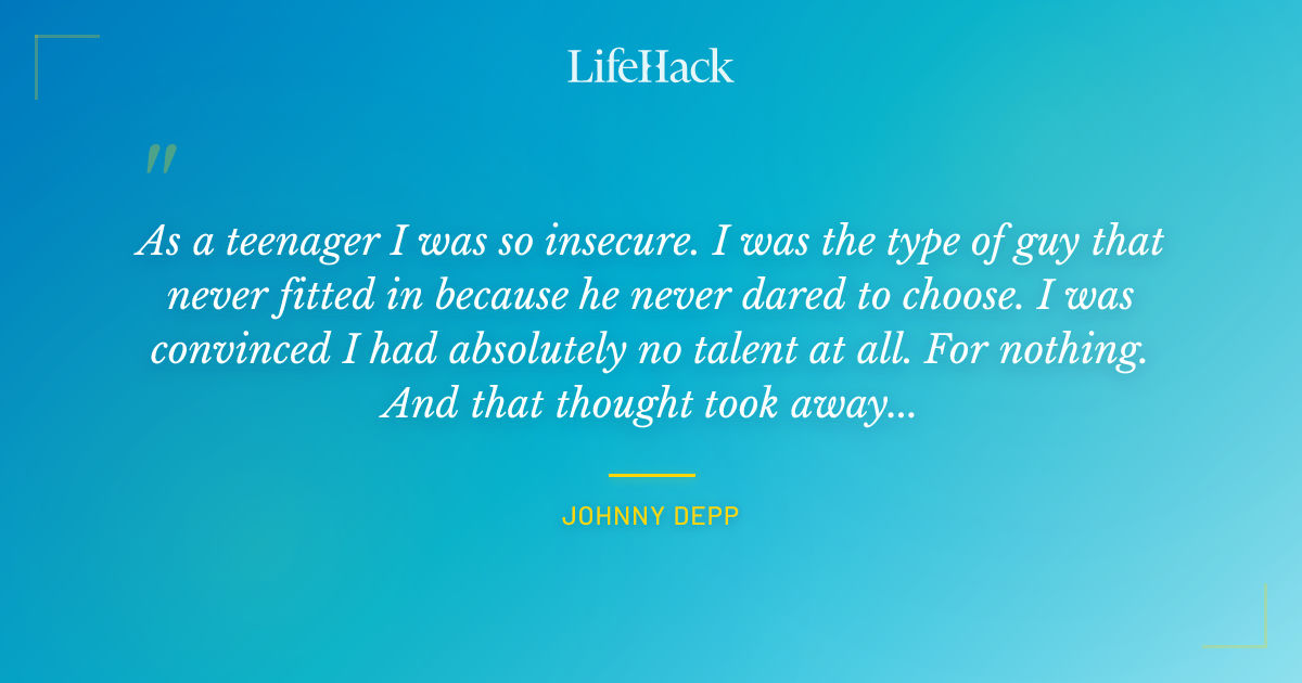 Quote by Johnny Depp