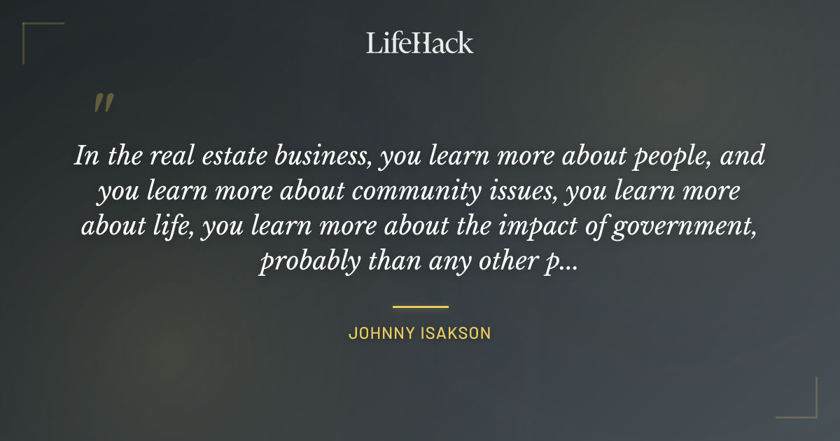 Quote by Johnny Isakson