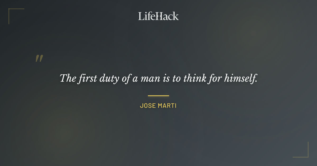 Quote by Jose Marti