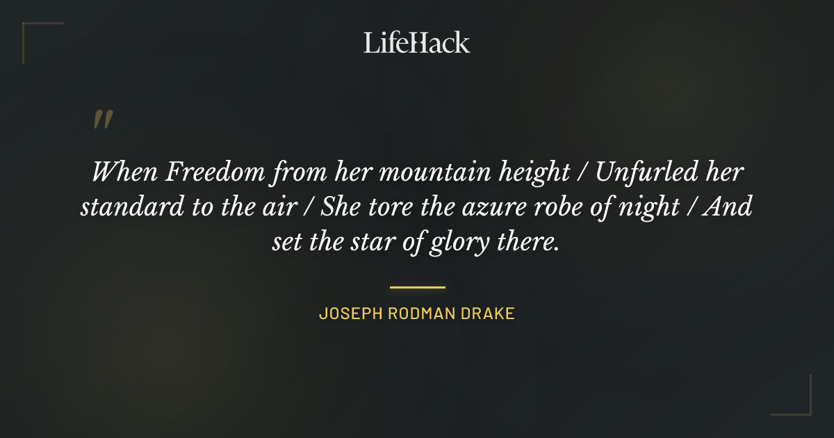 Quote by Joseph Rodman Drake
