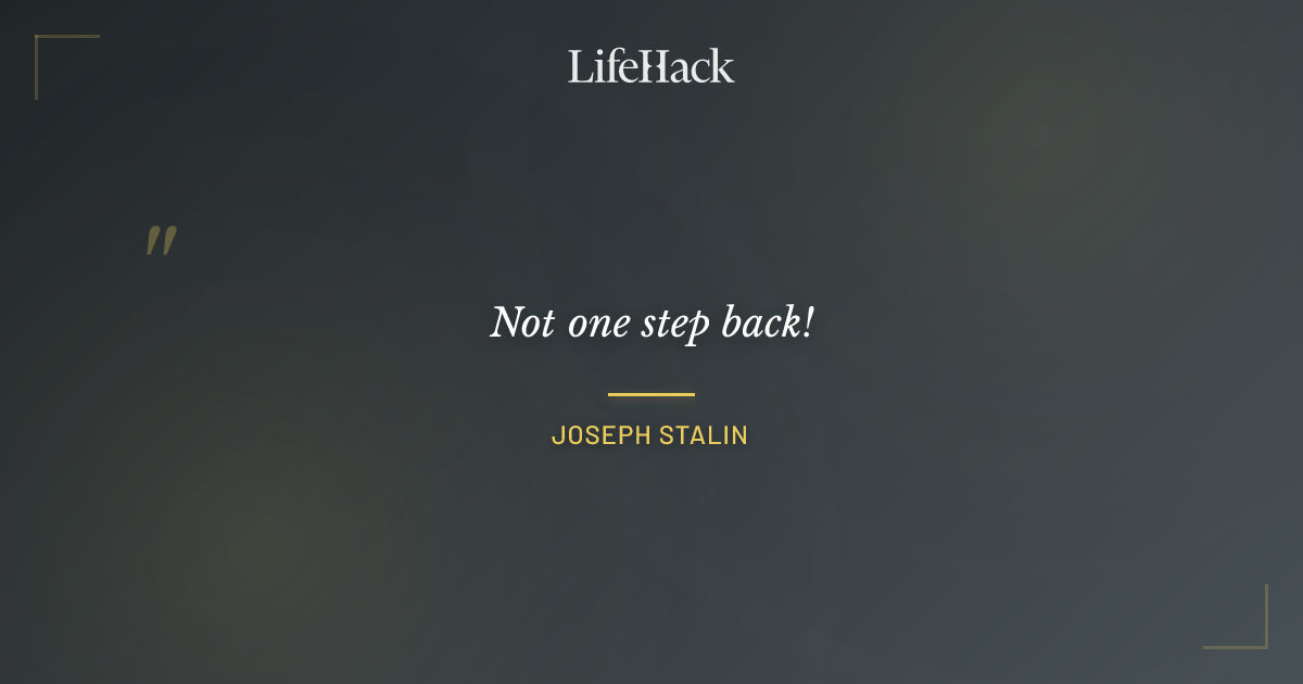 Quote by Joseph Stalin