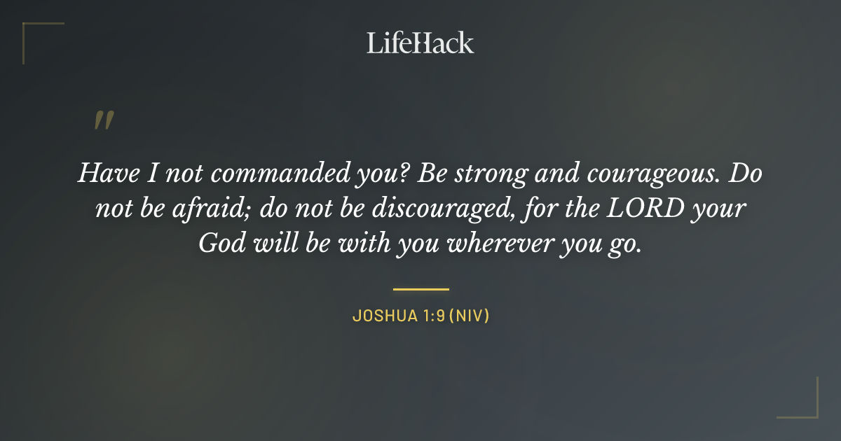 Quote by Joshua 1:9 (NIV)