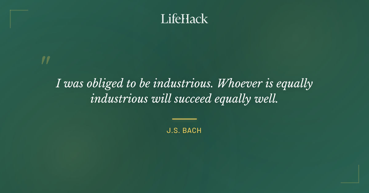 Quote by J.S. Bach