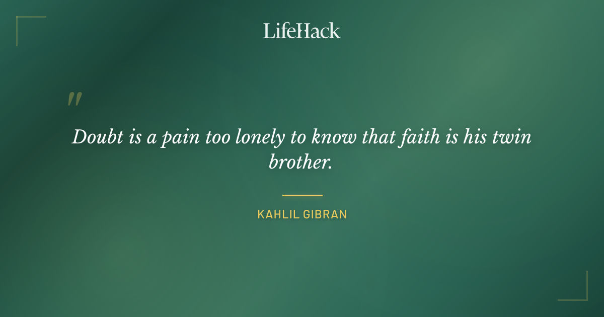 Quote by Kahlil Gibran
