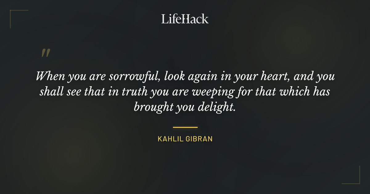 Quote by Kahlil Gibran