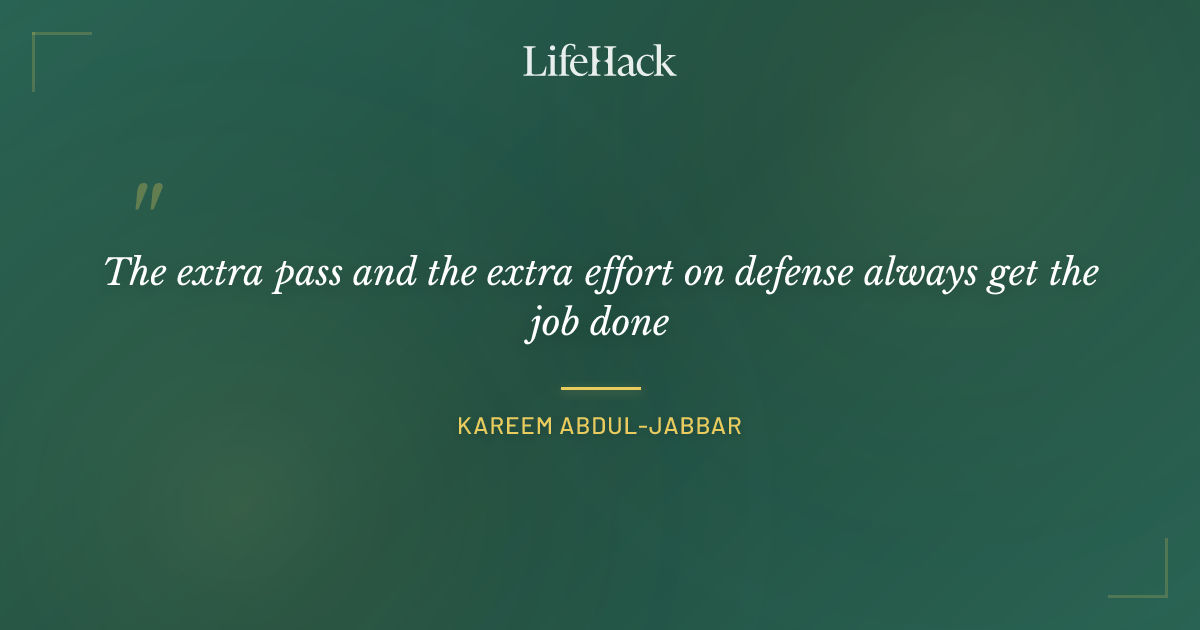 Quote by Kareem Abdul-Jabbar