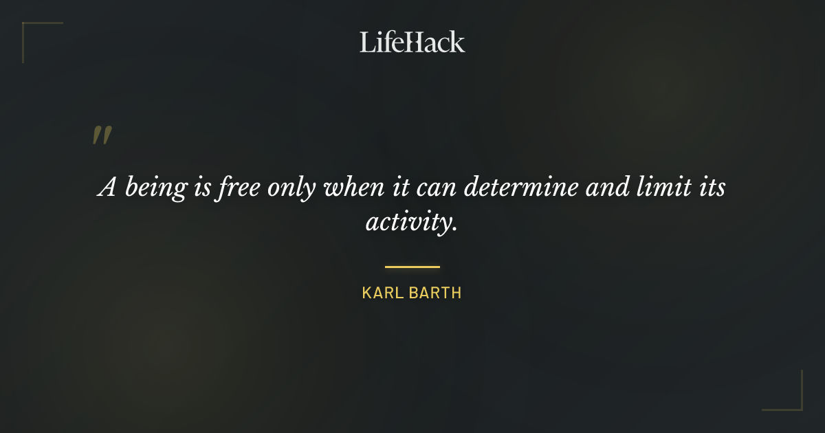 Quote by Karl Barth